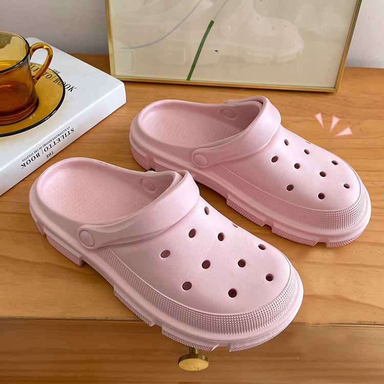Pink unisex comfort clogs with soft cushioned footbed.