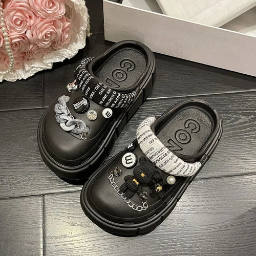 Casual women's platform sandals with lightweight EVA construction.