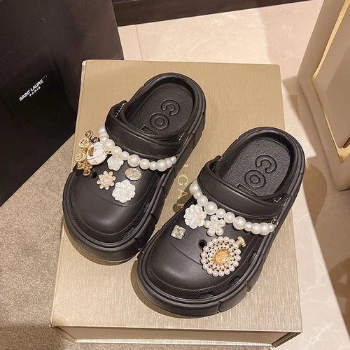 Women's premium lightweight slides with durable non-slip bottom.