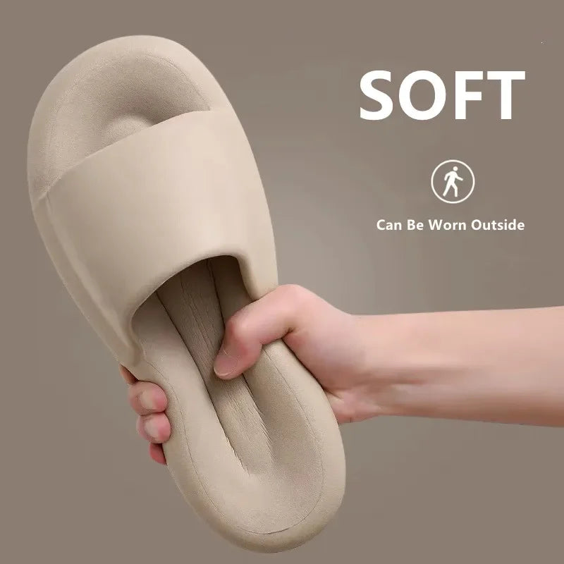 Cloud Soft EVA slippers in beige with ultra-soft cushioned comfort.