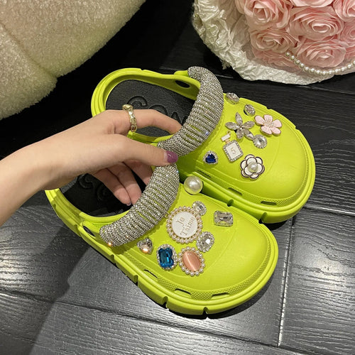 Soft EVA platform slippers for women with ergonomic design.