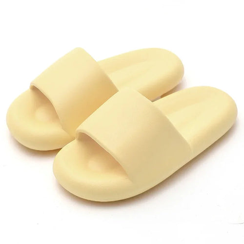 Ultra-soft women's slippers with non-slip EVA outsole.