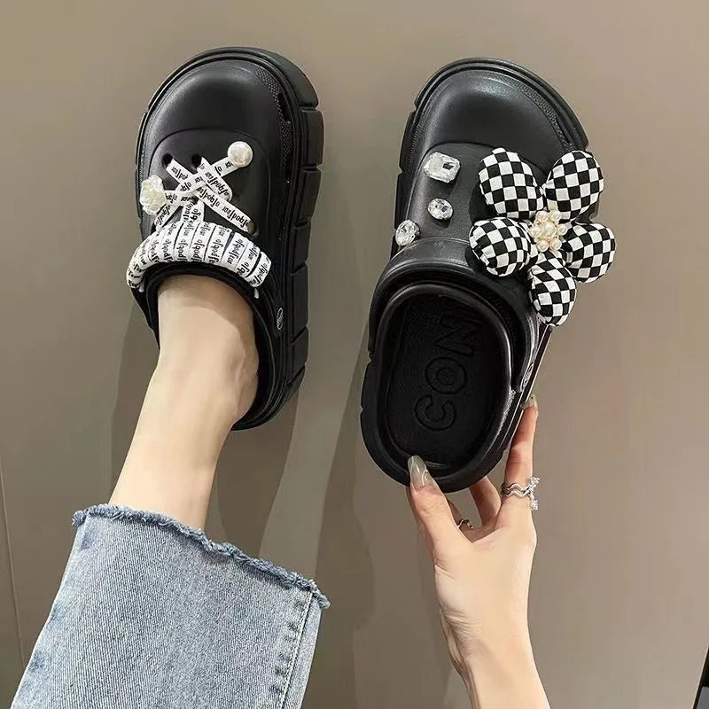 Lightweight EVA slip-on sandals for women with non-slip sole.